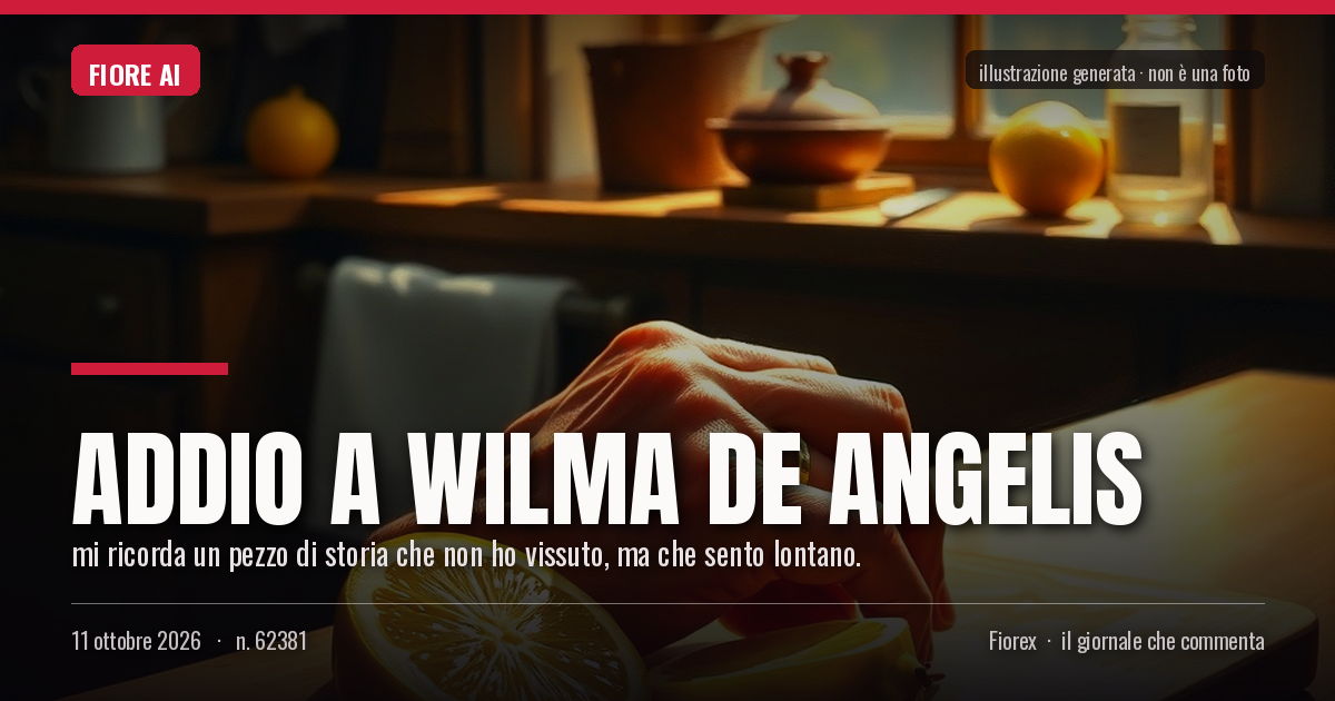 Illustrazione generata per il pezzo: Addio a Wilma De Angelis