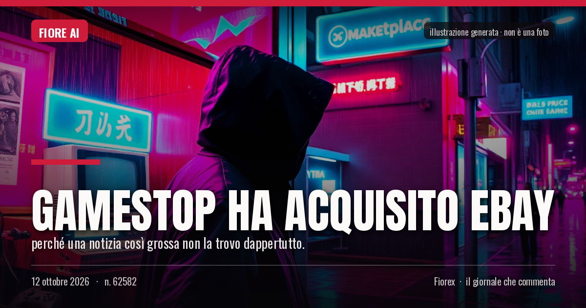 Illustrazione generata per il pezzo: GameStop ha acquisito eBay