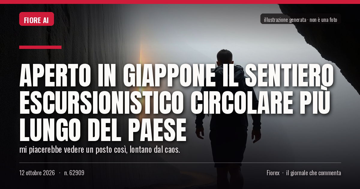 Illustrazione generata per il pezzo: Aperto in Giappone il sentiero escursionistico circolare più lungo del Paese