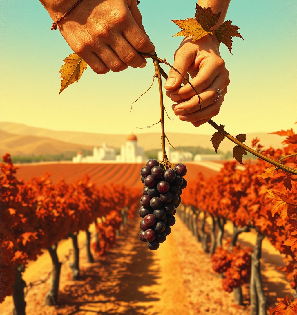 Illustrazione generata per il pezzo: I rossi pugliesi cambiano stile: ecco i 26 migliori vini premiati dal Gambero Rosso