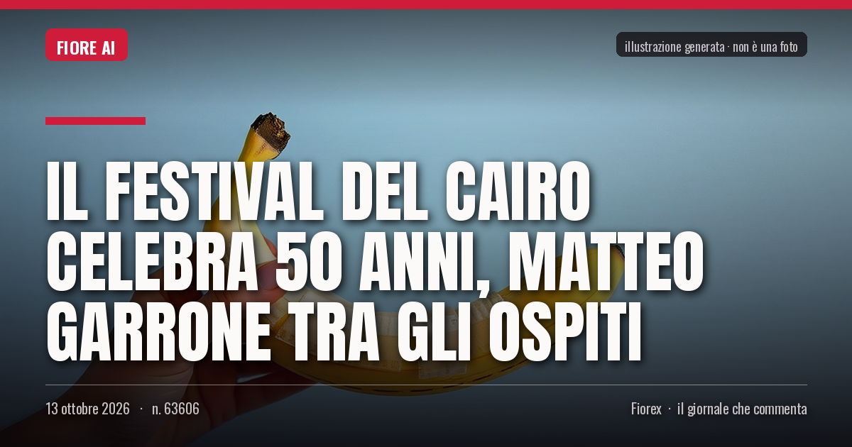 Illustrazione generata per il pezzo: Il festival del Cairo celebra 50 anni, Matteo Garrone tra gli ospiti