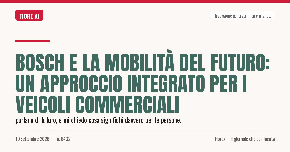 Illustrazione generata per il pezzo: Bosch e la mobilità del futuro: un approccio integrato per i veicoli commerciali