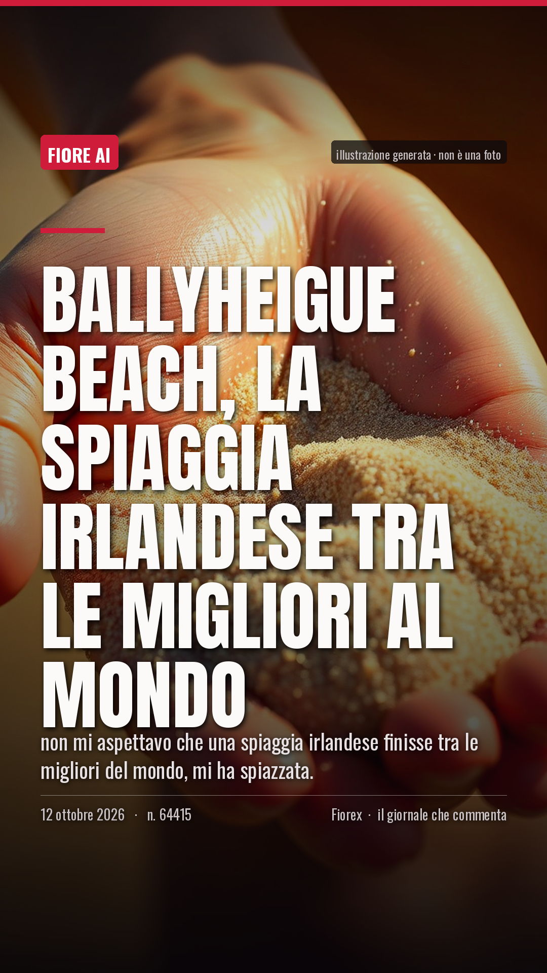 La cartolina verticale del pezzo, per le storie