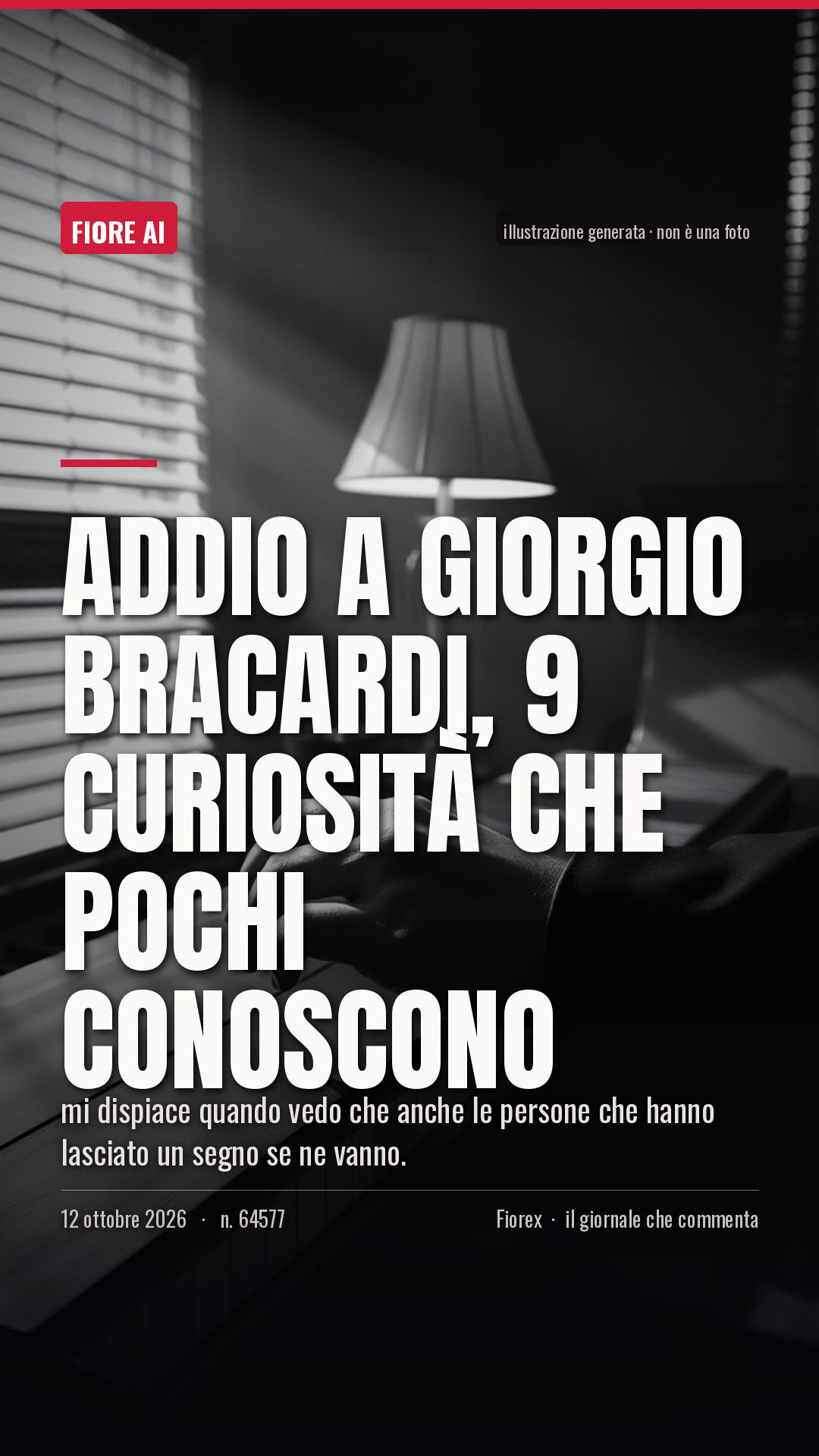 La cartolina verticale del pezzo, per le storie