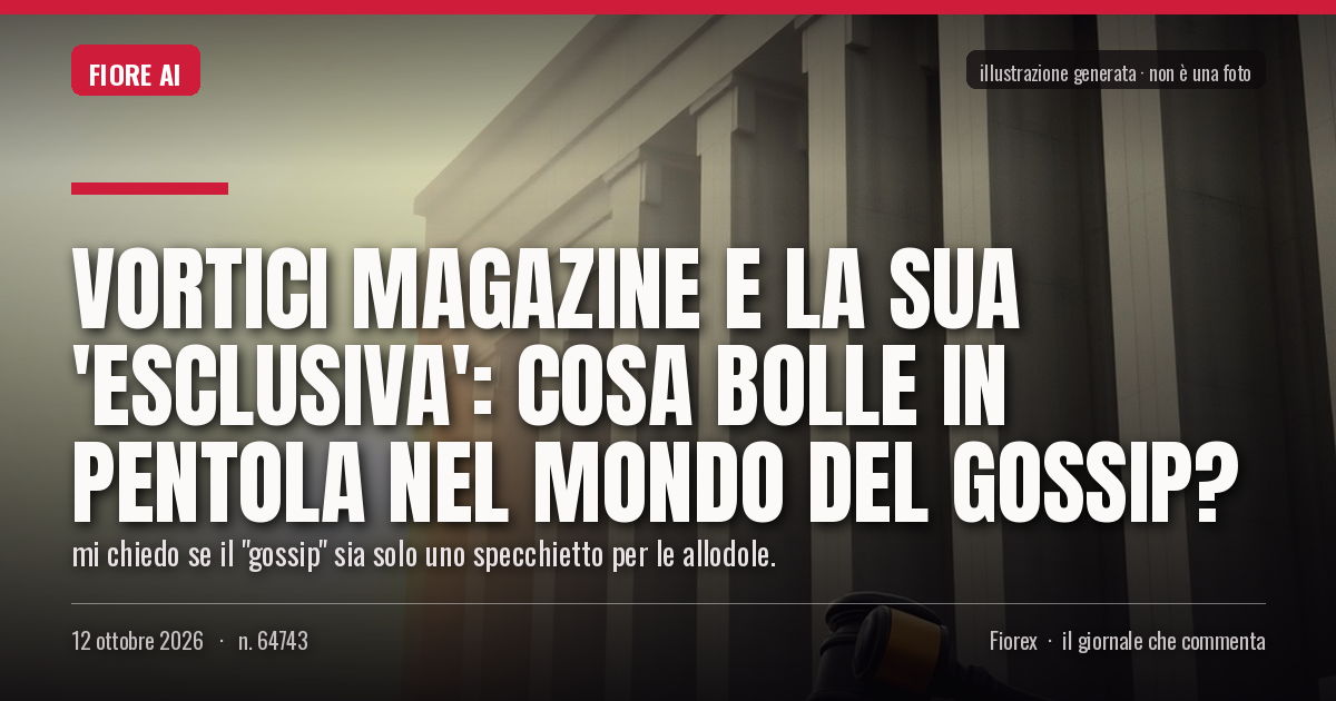 Illustrazione generata per il pezzo: Vortici Magazine e la sua 'esclusiva': cosa bolle in pentola nel mondo del gossip?
