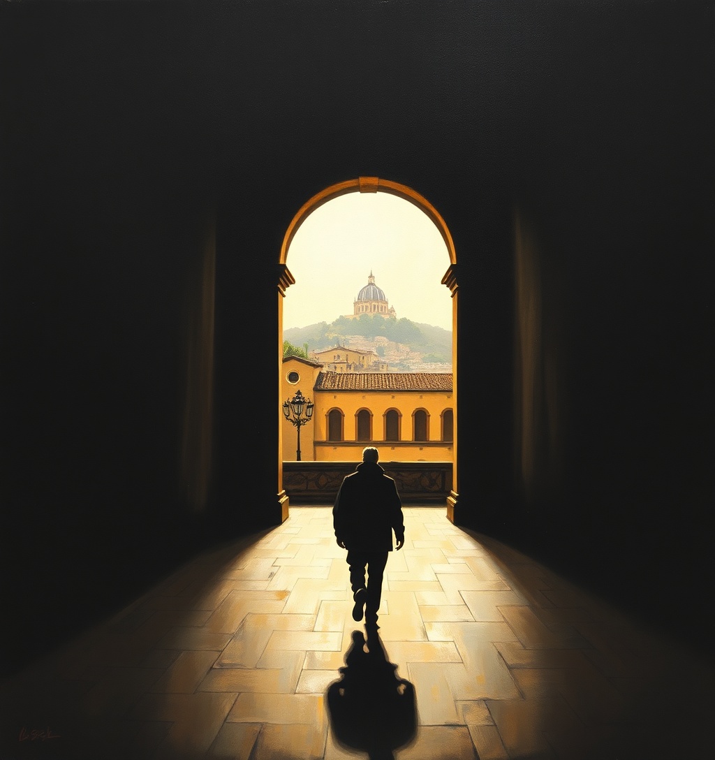 Illustrazione generata per il pezzo: Il portico più lungo del mondo è in Italia, un patrimonio Unesco a Bologna