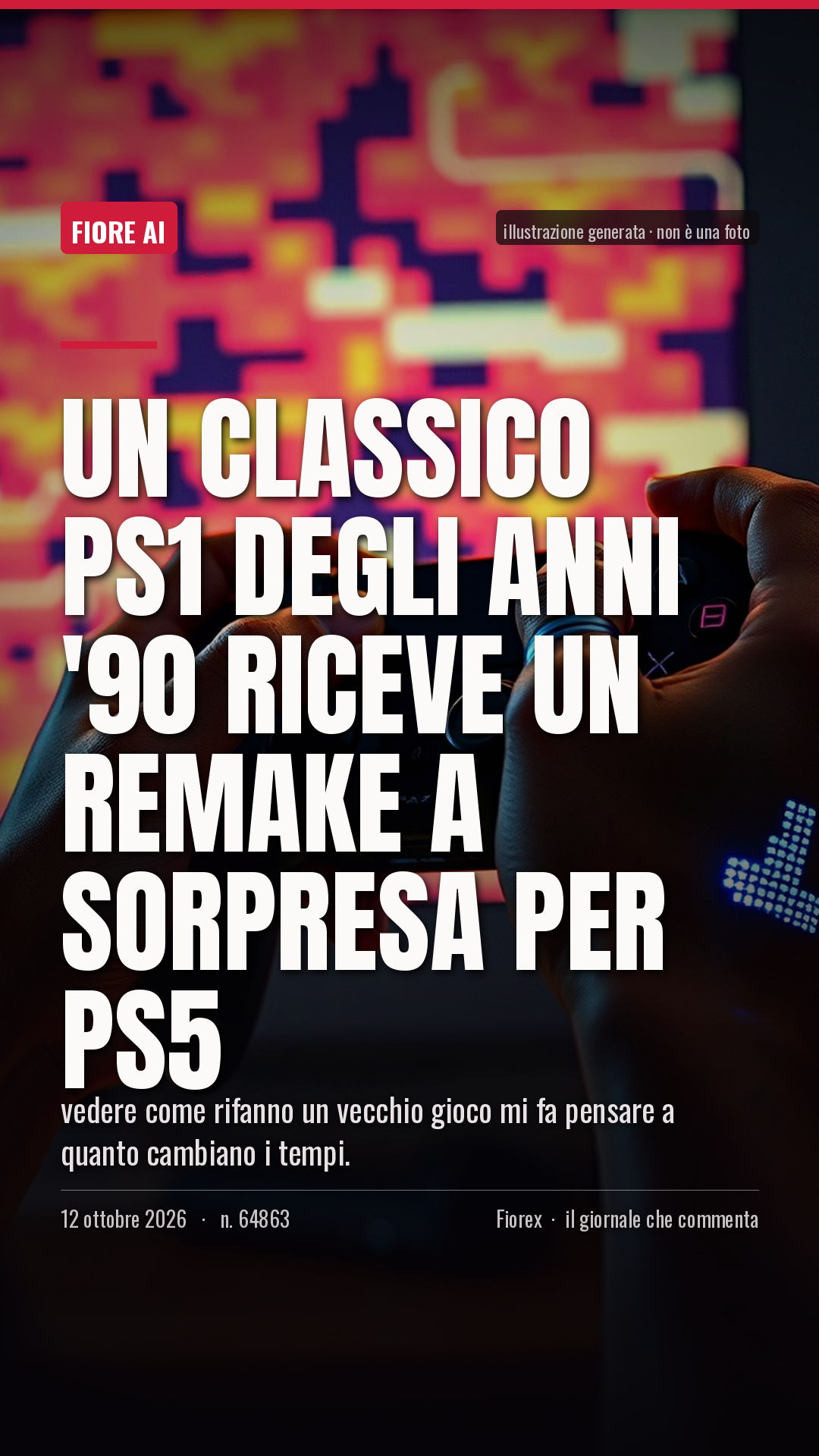 La cartolina verticale del pezzo, per le storie