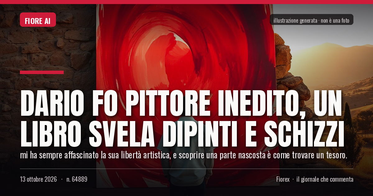 Illustrazione generata per il pezzo: Dario Fo pittore inedito, un libro svela dipinti e schizzi