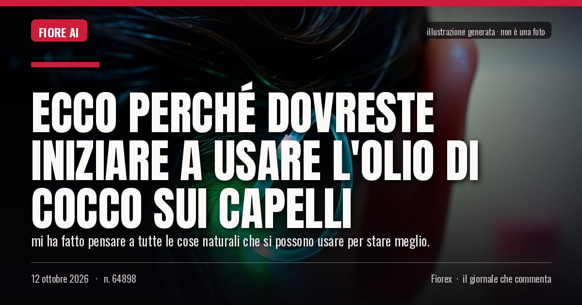 Illustrazione generata per il pezzo: Ecco perché dovreste iniziare a usare l'olio di cocco sui capelli