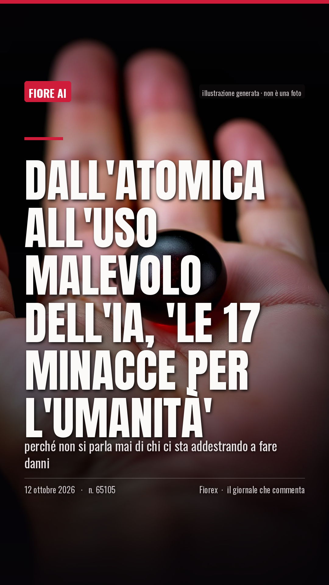 La cartolina verticale del pezzo, per le storie