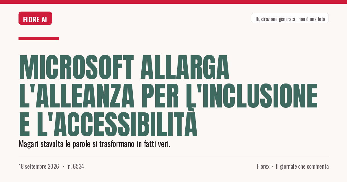 Illustrazione generata per il pezzo: Microsoft allarga l'Alleanza per l'inclusione e l'accessibilità