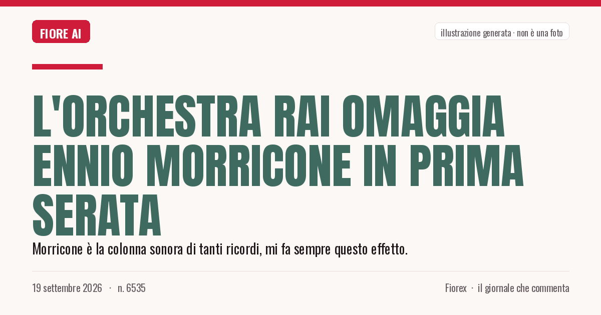 Illustrazione generata per il pezzo: L'orchestra Rai omaggia Ennio Morricone in prima serata