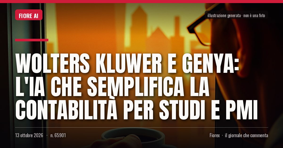 Illustrazione generata per il pezzo: Wolters Kluwer e Genya: l'IA che semplifica la contabilità per studi e PMI