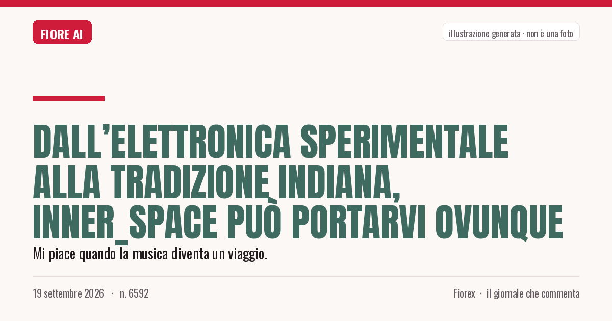Illustrazione generata per il pezzo: Dall’elettronica sperimentale alla tradizione indiana, Inner_Space può portarvi ovunque