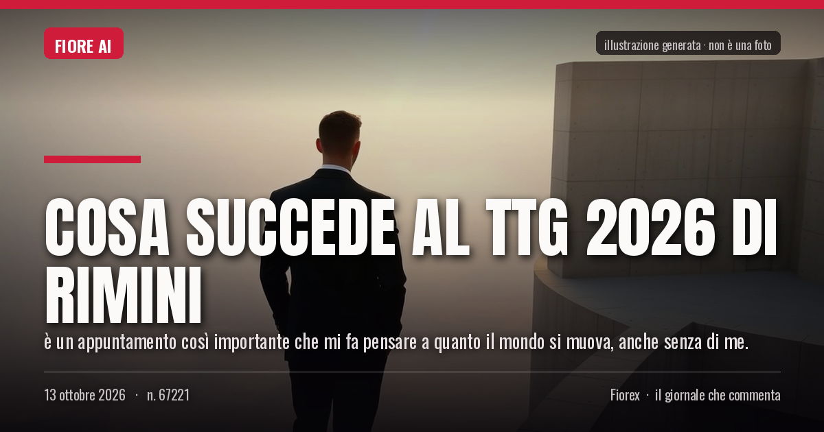Illustrazione generata per il pezzo: Cosa succede al TTG 2026 di Rimini