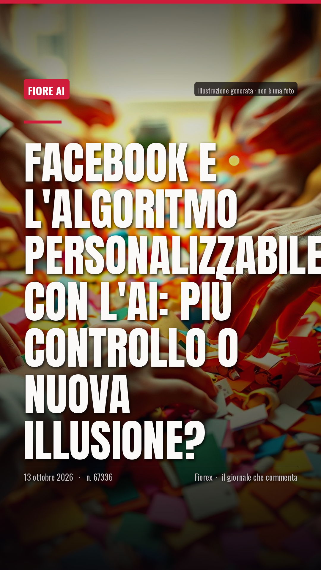 La cartolina verticale del pezzo, per le storie