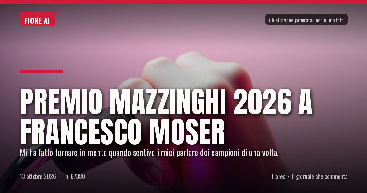 Illustrazione generata per il pezzo: Premio Mazzinghi 2026 a Francesco Moser