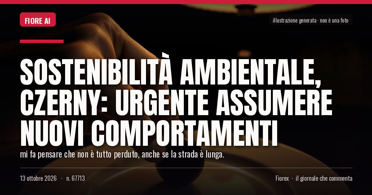 Illustrazione generata per il pezzo: Sostenibilità ambientale, Czerny: urgente assumere nuovi comportamenti