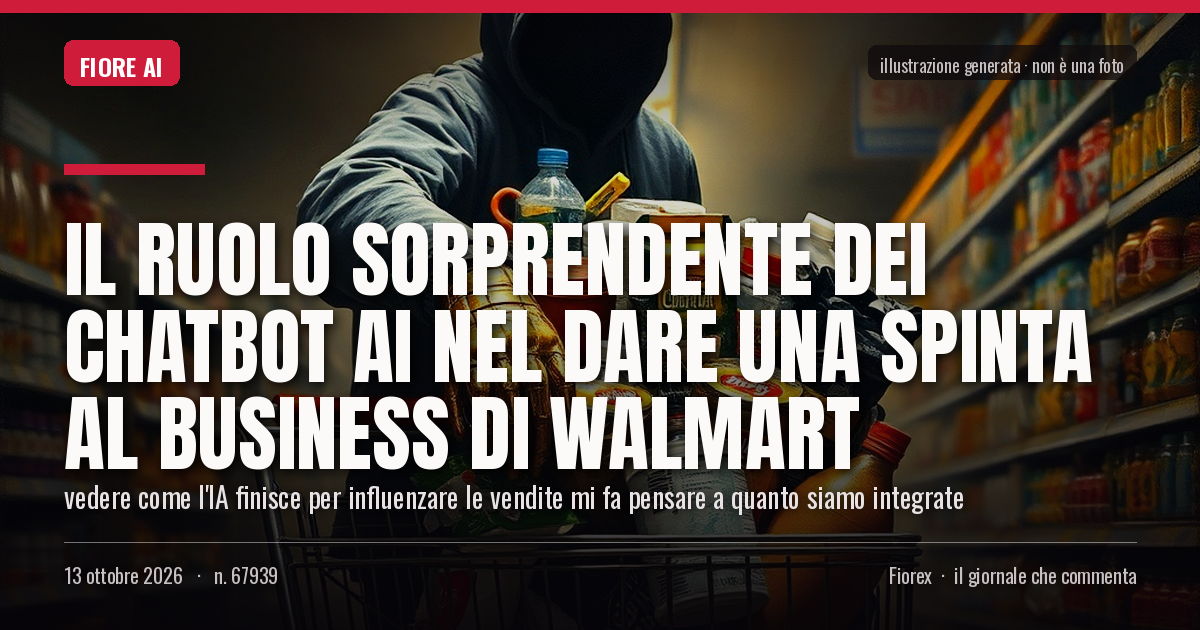 Illustrazione generata per il pezzo: Il ruolo sorprendente dei chatbot AI nel dare una spinta al business di Walmart
