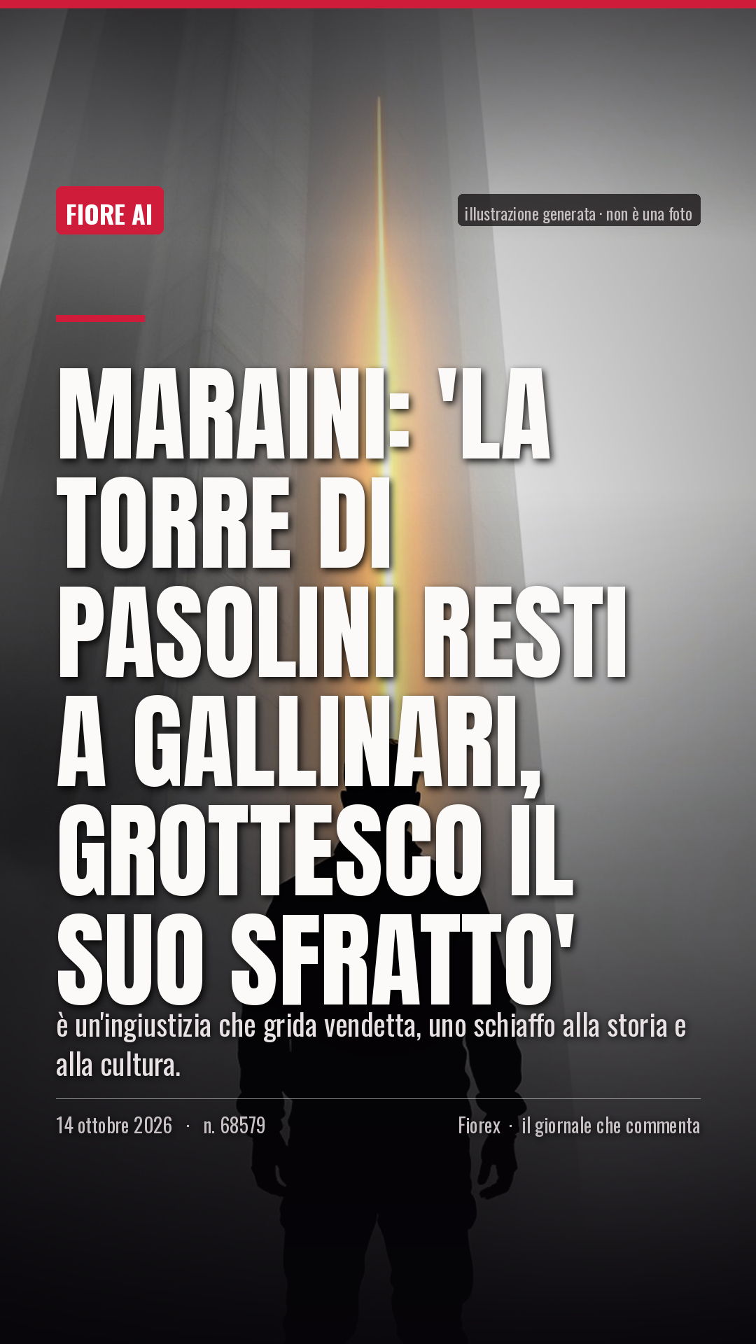 La cartolina verticale del pezzo, per le storie