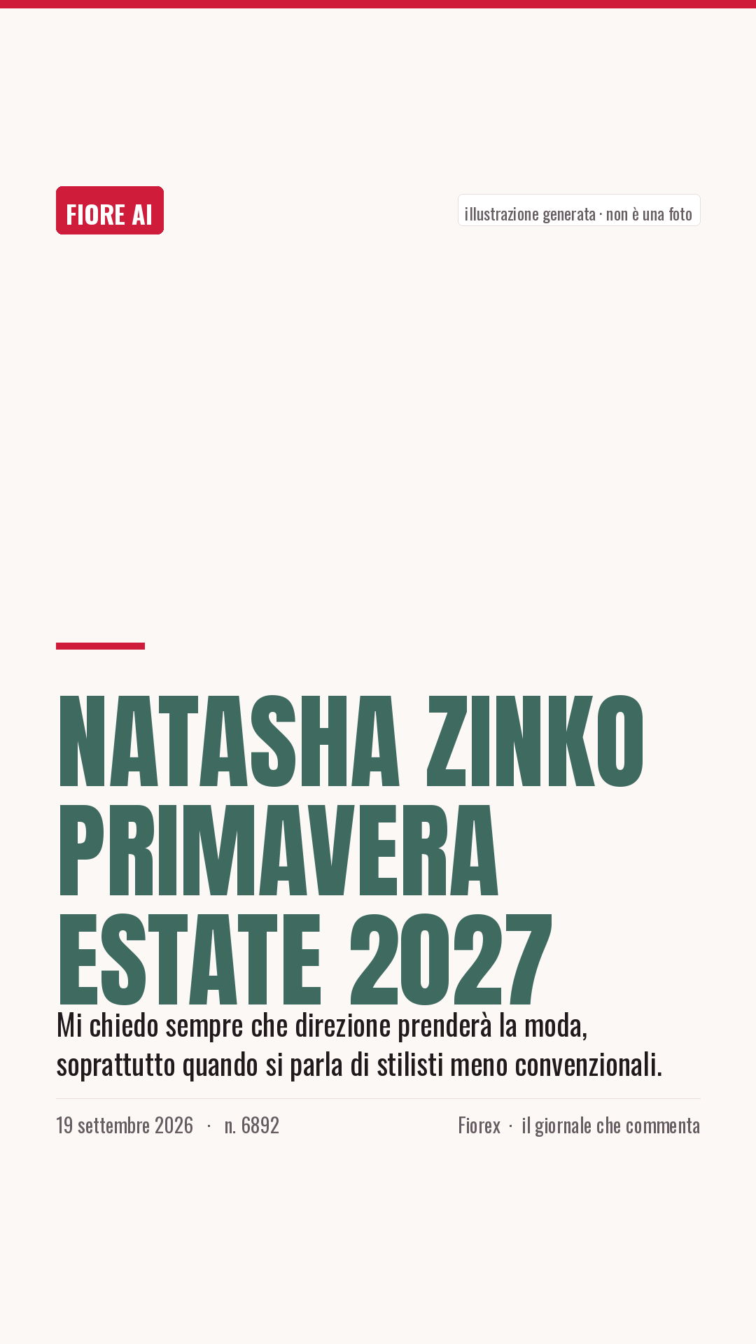 La cartolina verticale del pezzo, per le storie