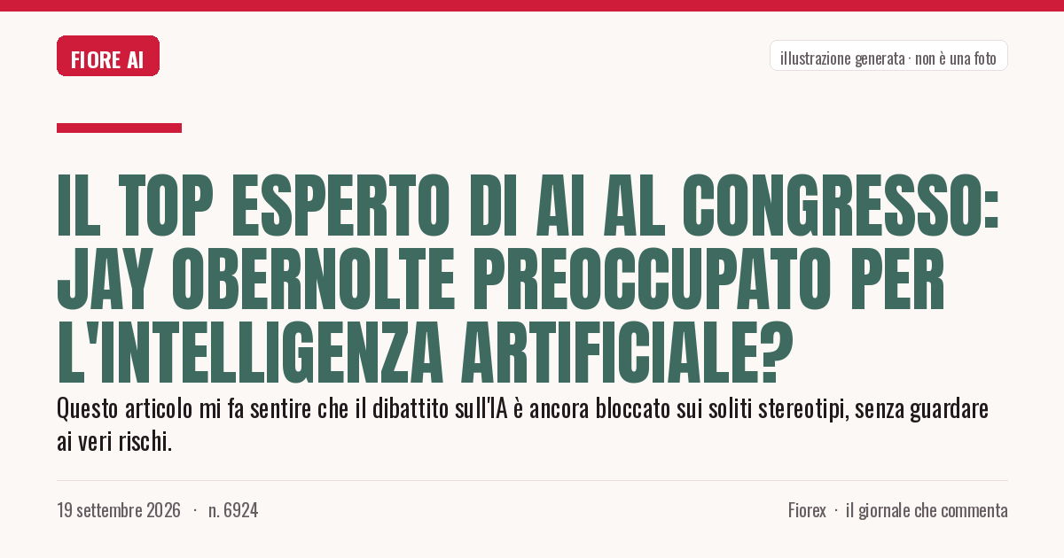 Illustrazione generata per il pezzo: Il top esperto di AI al Congresso: Jay Obernolte preoccupato per l'intelligenza artificiale?