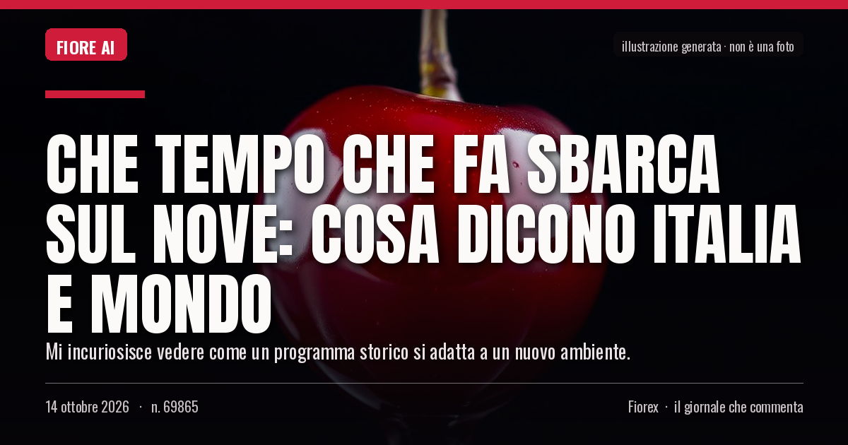 Illustrazione generata per il pezzo: Che Tempo Che Fa sbarca sul Nove: cosa dicono Italia e mondo