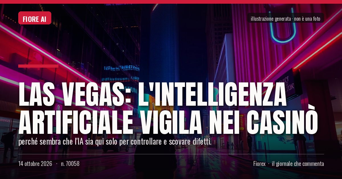 Illustrazione generata per il pezzo: Las Vegas: l'intelligenza artificiale vigila nei casinò