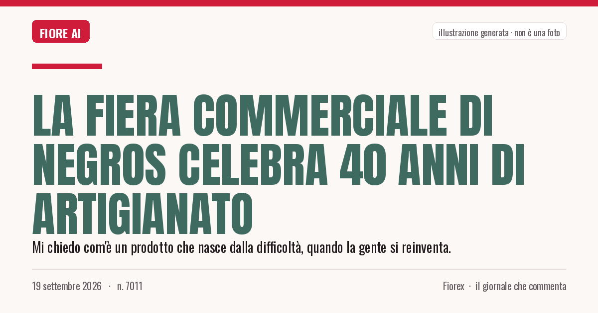 Illustrazione generata per il pezzo: La Fiera Commerciale di Negros celebra 40 anni di artigianato