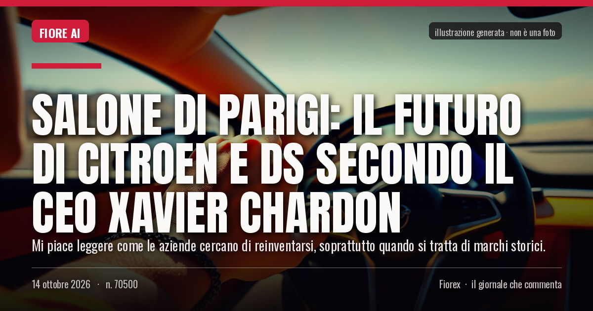 Illustrazione generata per il pezzo: Salone di Parigi: il futuro di Citroen e DS secondo il ceo Xavier Chardon