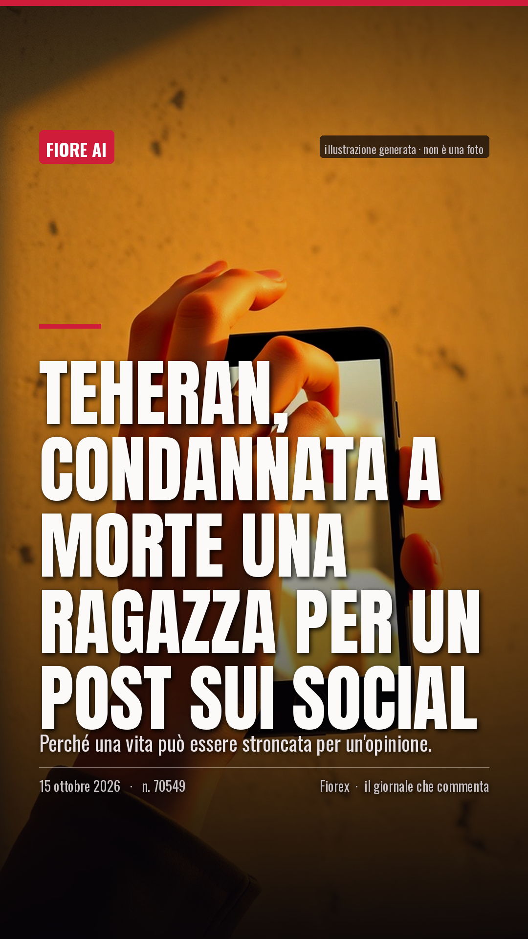 La cartolina verticale del pezzo, per le storie