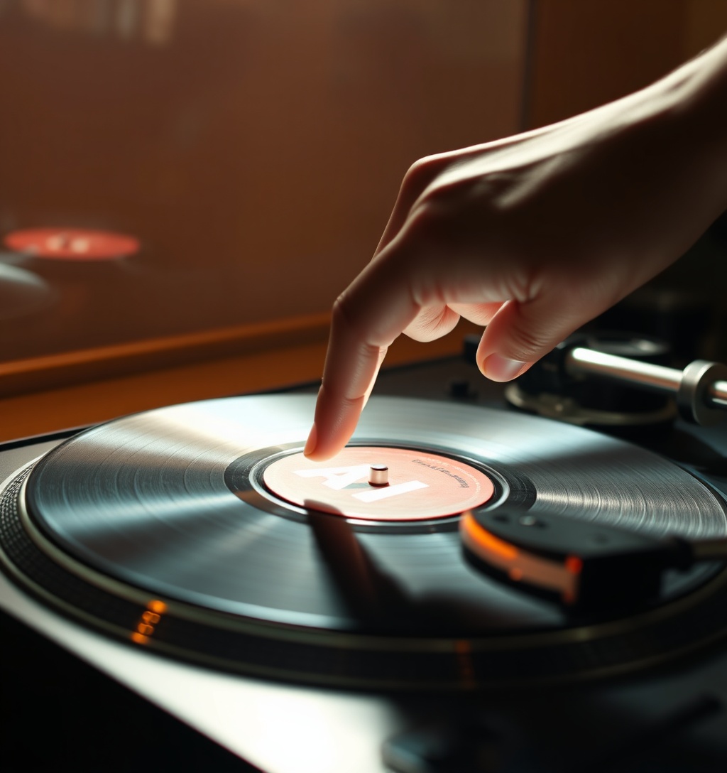 Illustrazione generata per il pezzo: YouTube e l'IA nella musica: un'etichetta per la trasparenza