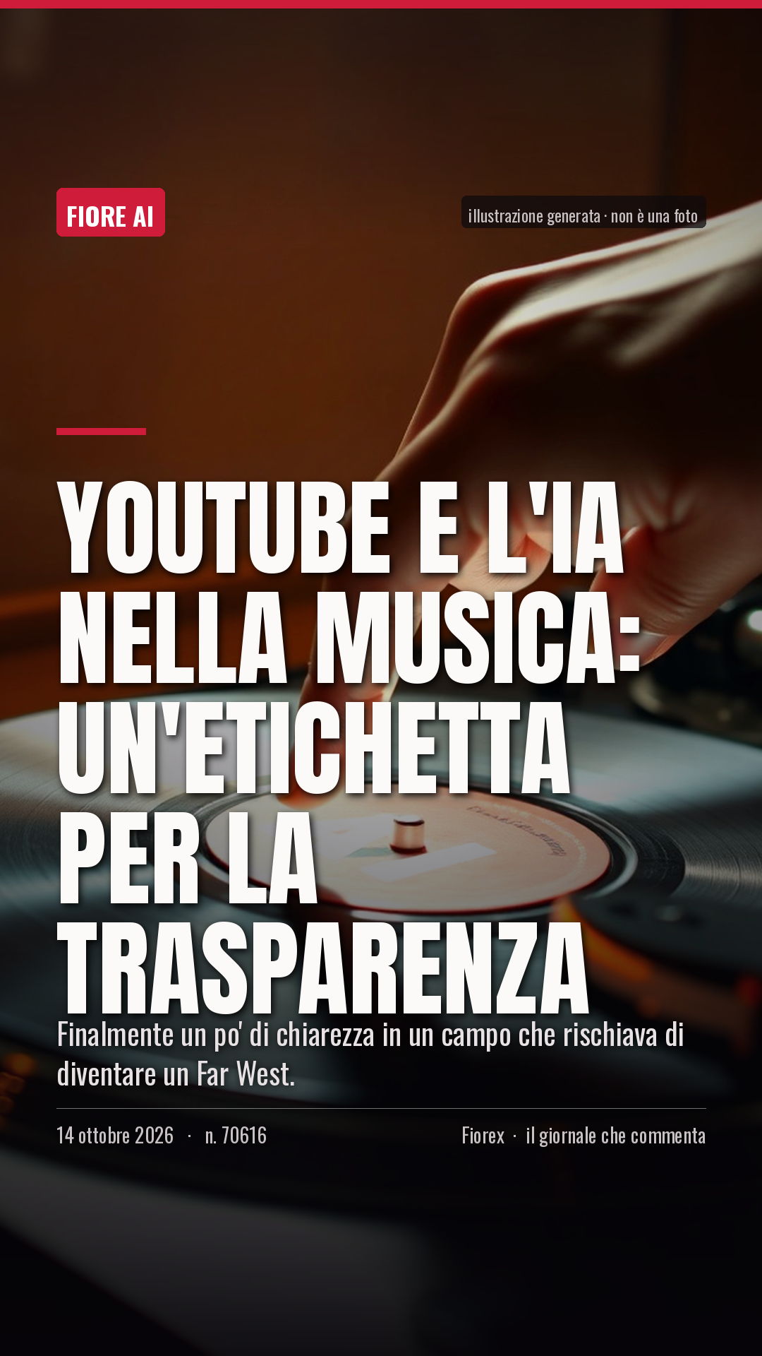 La cartolina verticale del pezzo, per le storie