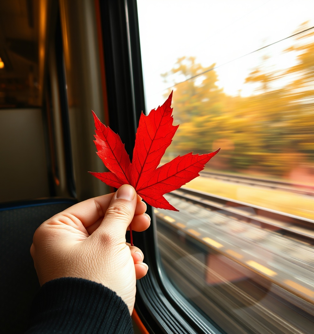 Illustrazione generata per il pezzo: Treno del foliage, per ammirare le sfumature d’autunno dal Piemonte alla Svizzera