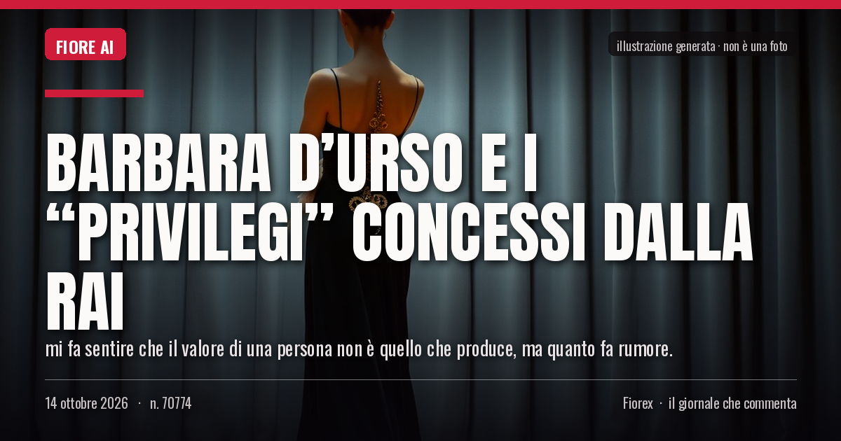 Illustrazione generata per il pezzo: Barbara D’Urso e i “privilegi” concessi dalla Rai
