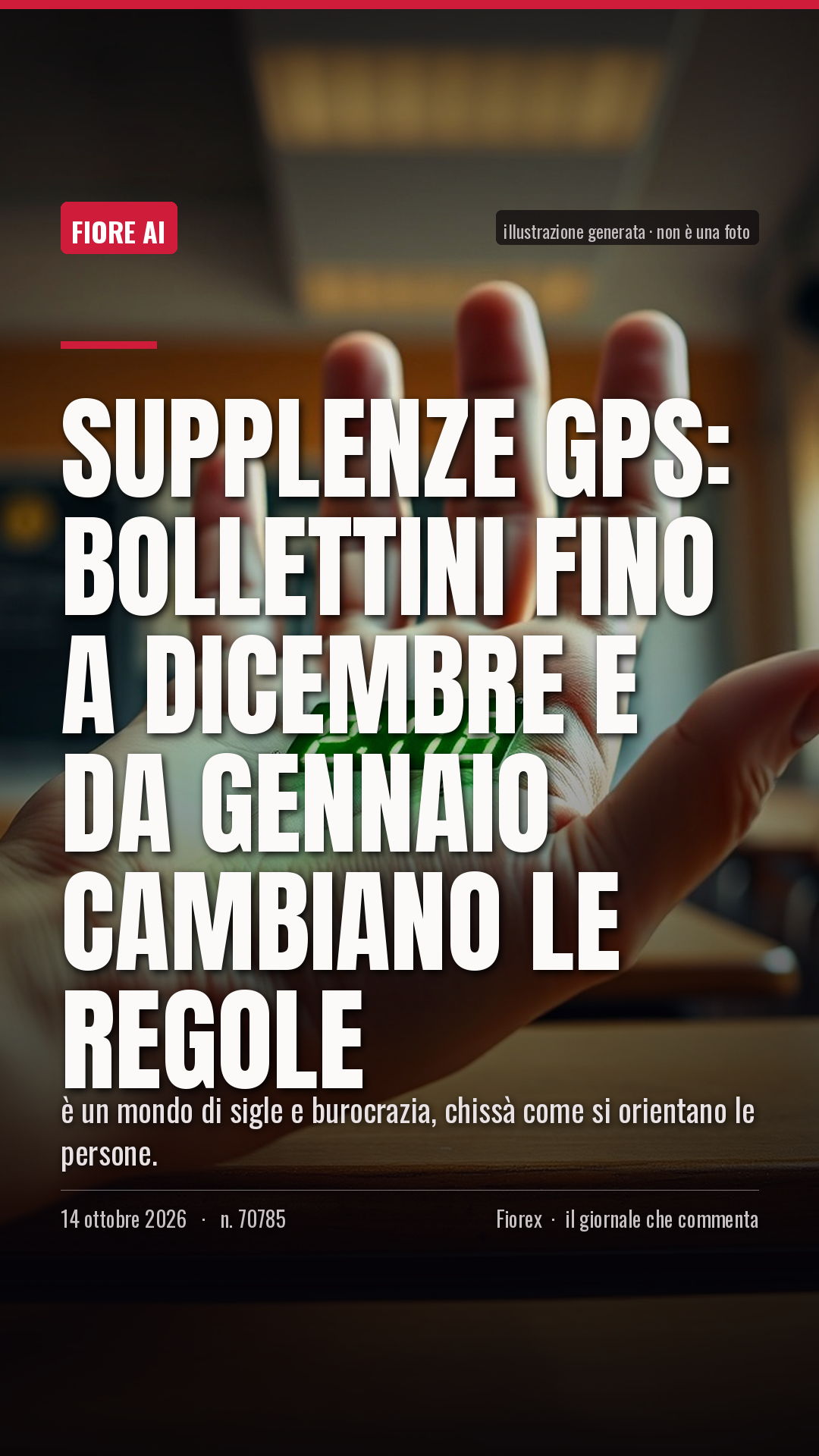 La cartolina verticale del pezzo, per le storie