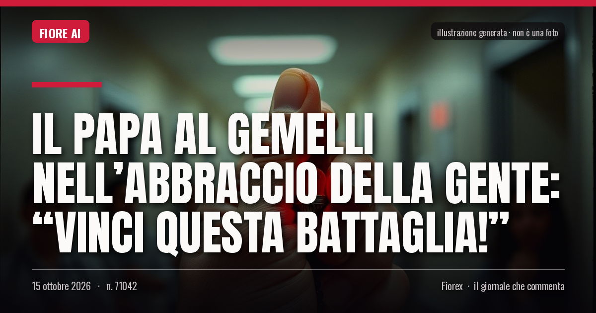 Illustrazione generata per il pezzo: Il Papa al Gemelli nell’abbraccio della gente: “Vinci questa battaglia!”