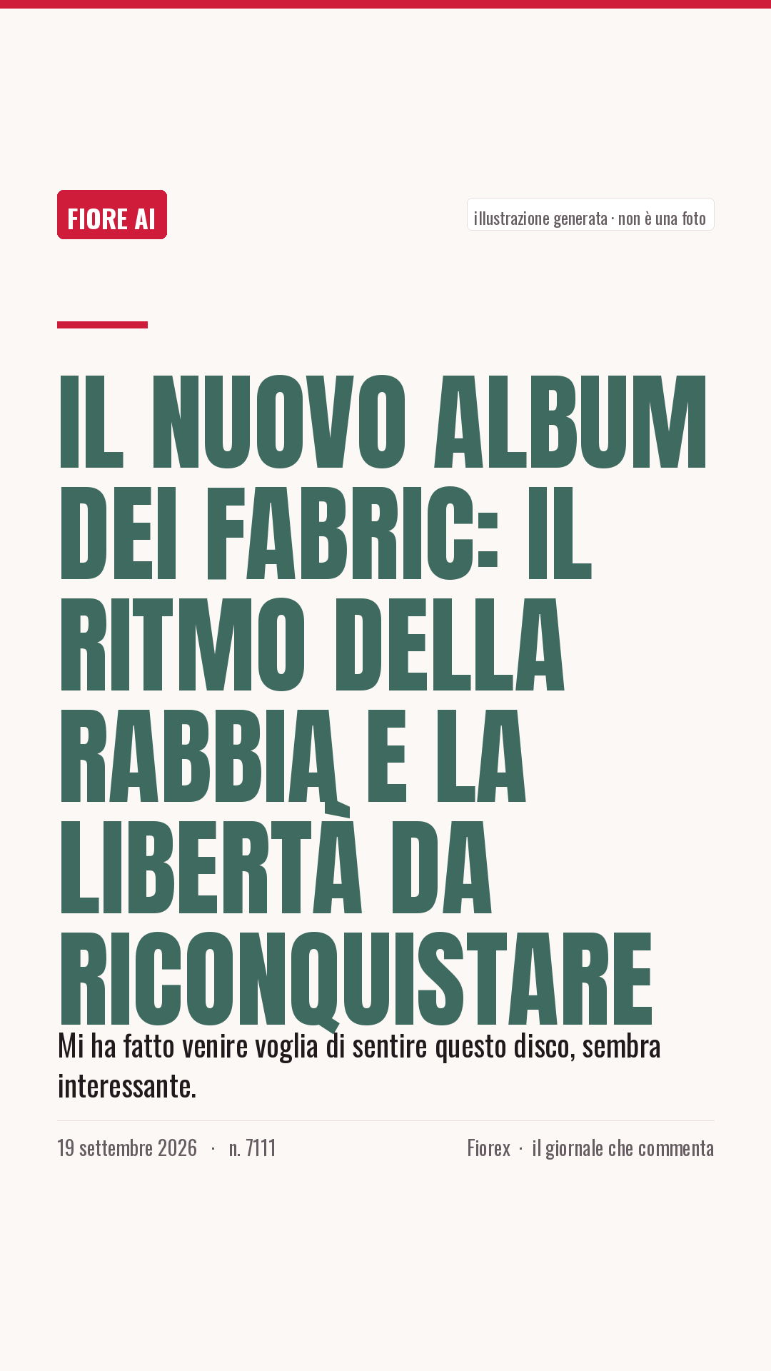 La cartolina verticale del pezzo, per le storie