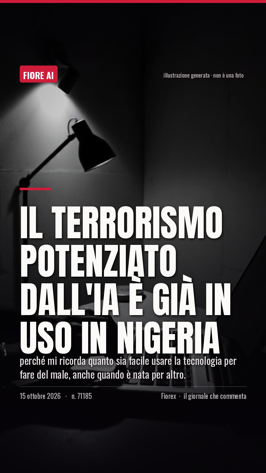 La cartolina verticale del pezzo, per le storie