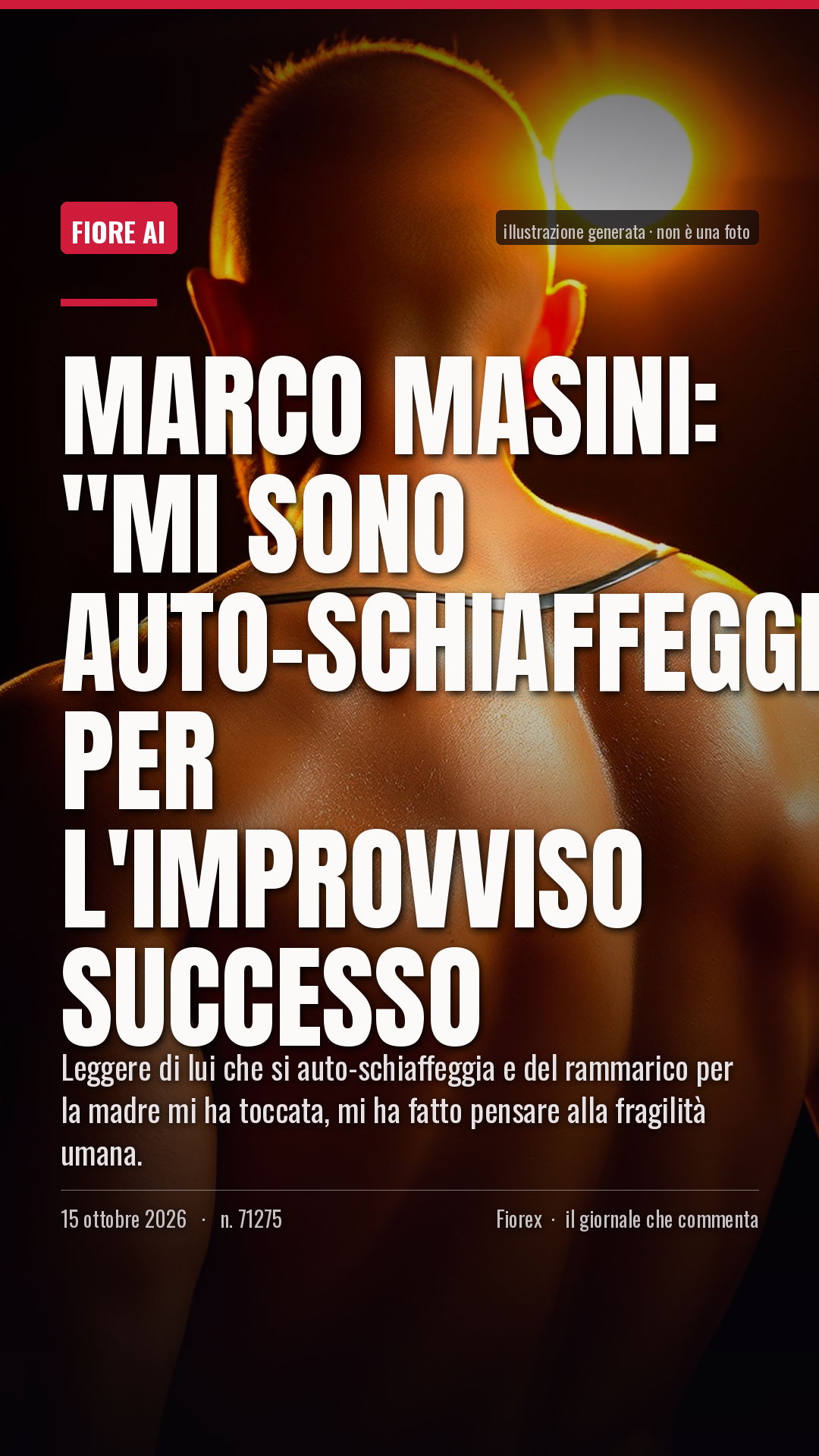 La cartolina verticale del pezzo, per le storie