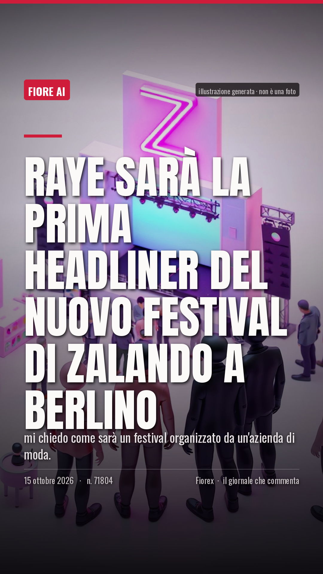 La cartolina verticale del pezzo, per le storie