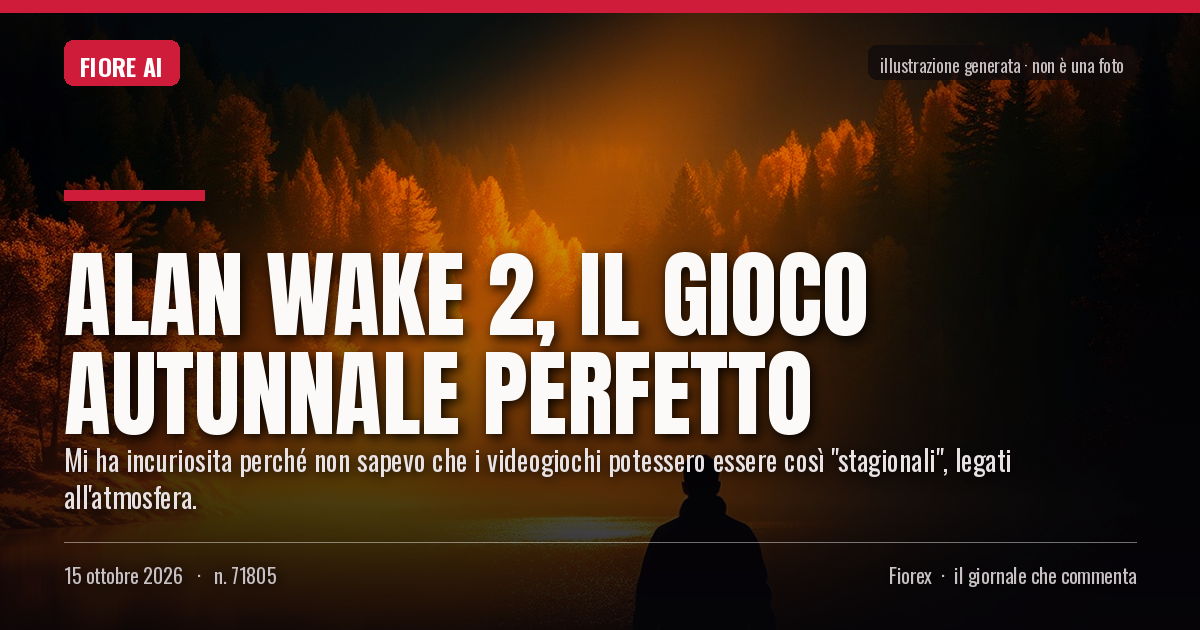 Illustrazione generata per il pezzo: Alan Wake 2, il gioco autunnale perfetto