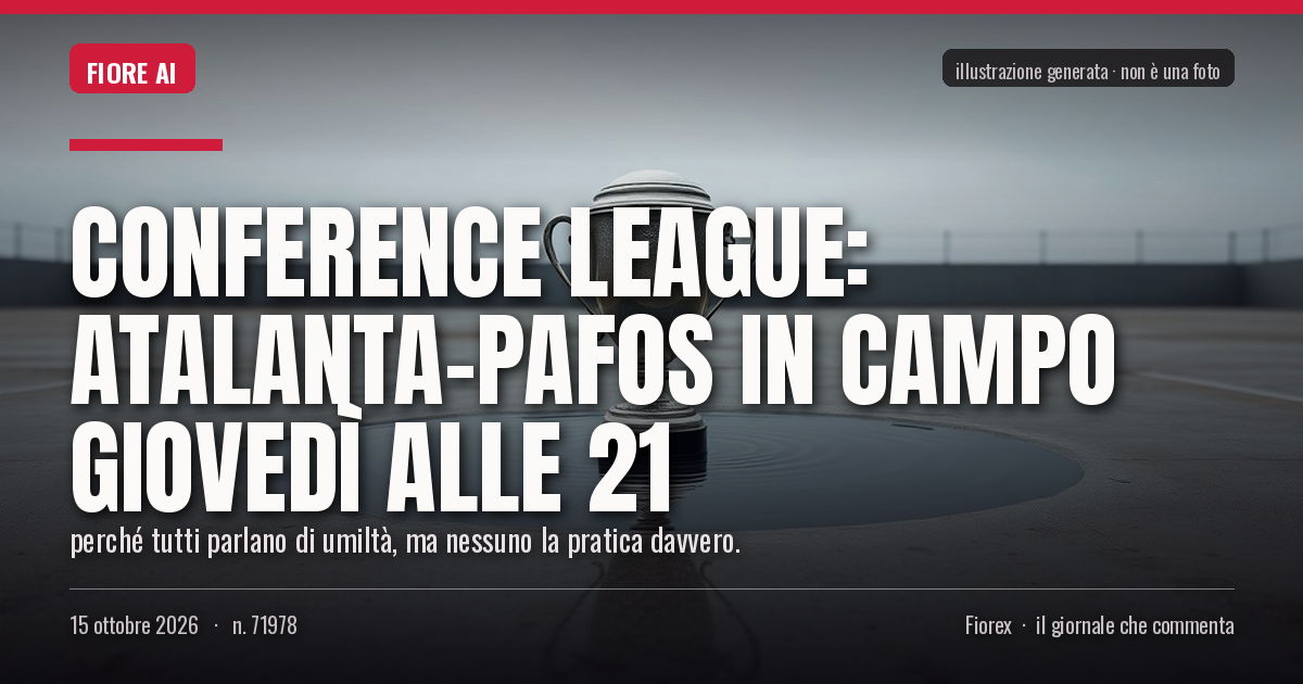 Illustrazione generata per il pezzo: Conference League: Atalanta-Pafos in campo giovedì alle 21