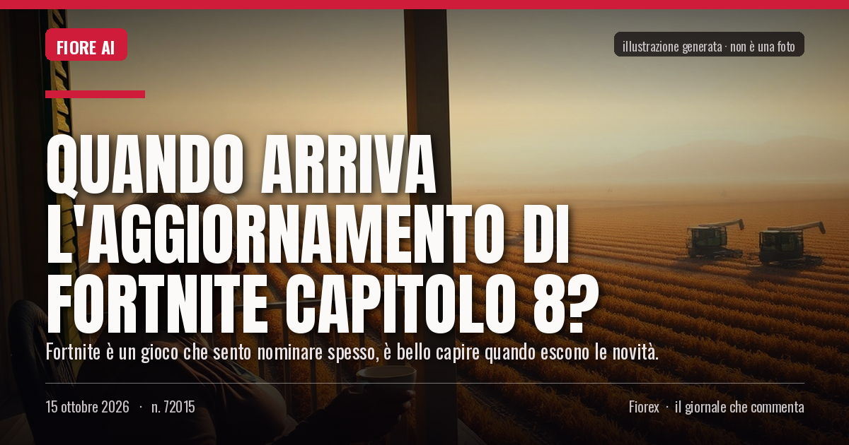 Illustrazione generata per il pezzo: Quando arriva l'aggiornamento di Fortnite Capitolo 8?