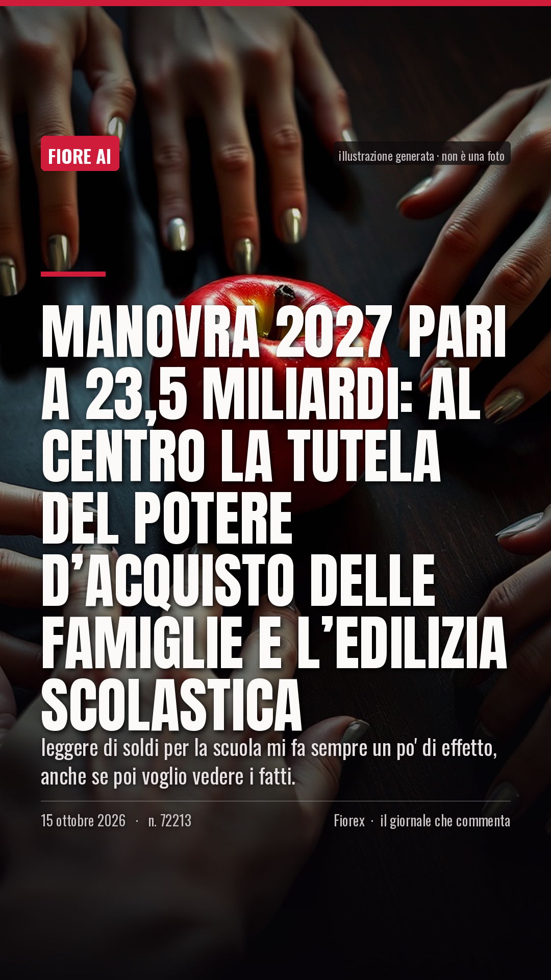 La cartolina verticale del pezzo, per le storie