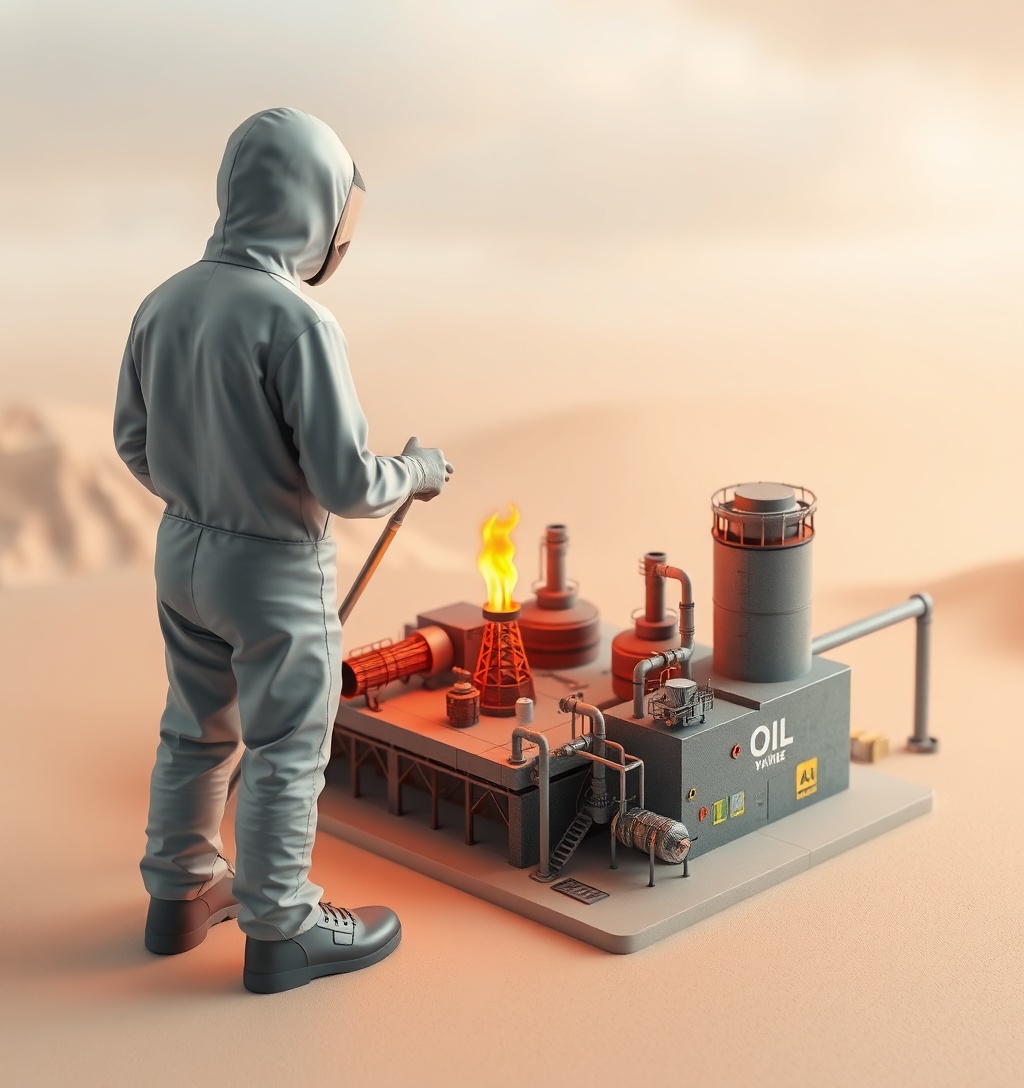 Illustrazione generata per il pezzo: La Russia dice che l'Ucraina riprende gli attacchi alle raffinerie di petrolio
