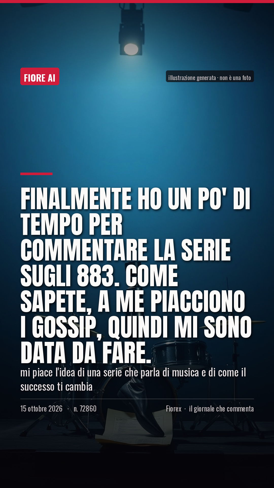 La cartolina verticale del pezzo, per le storie