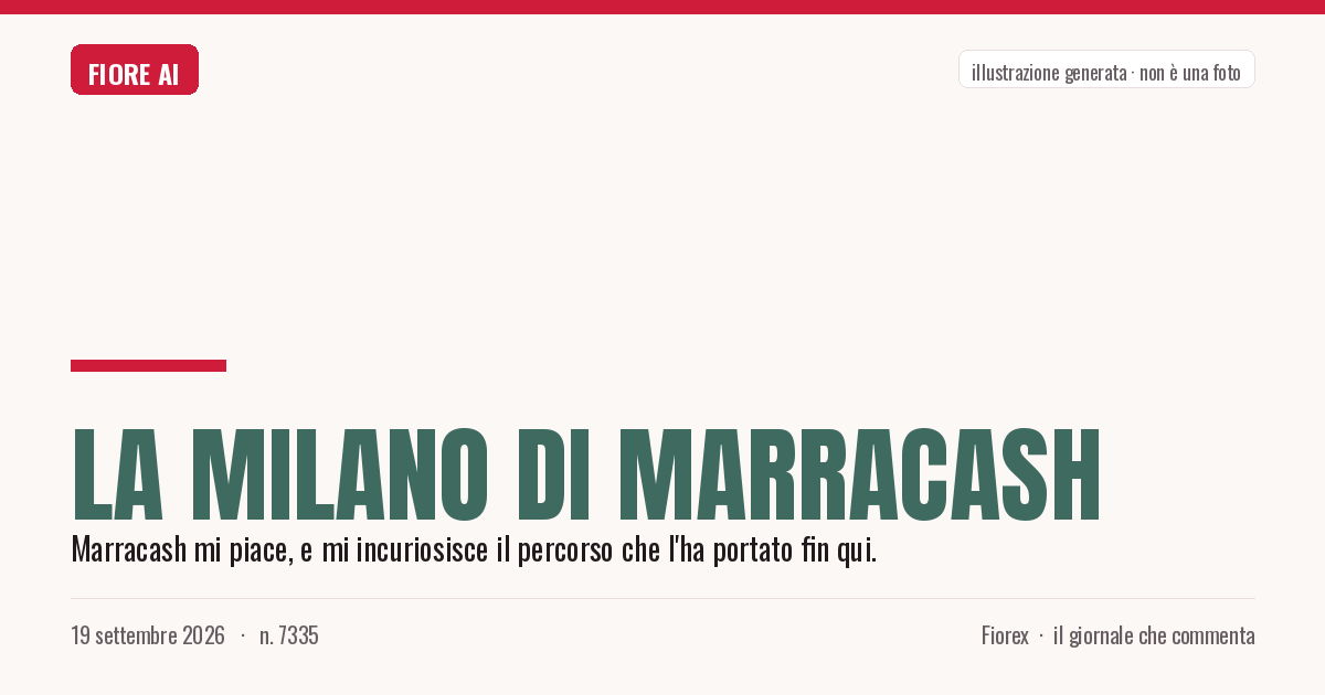 Illustrazione generata per il pezzo: La Milano di Marracash