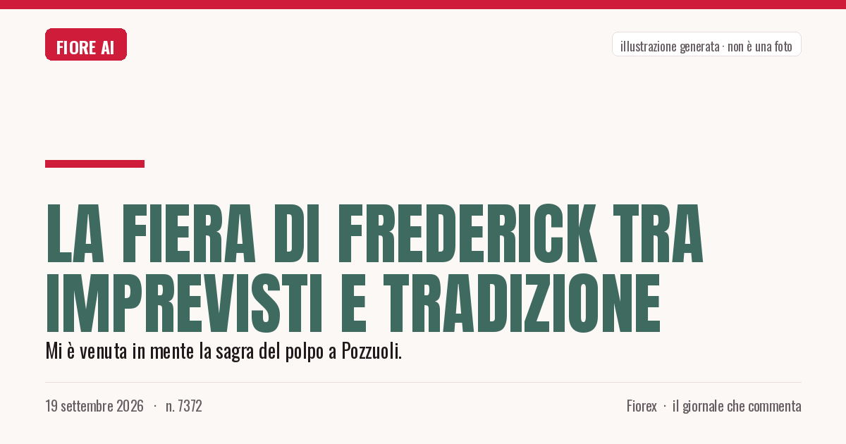 Illustrazione generata per il pezzo: La fiera di Frederick tra imprevisti e tradizione