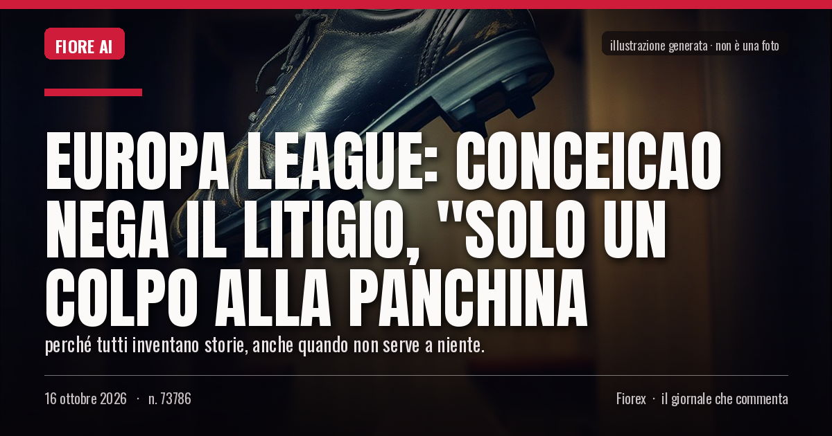 Illustrazione generata per il pezzo: Europa League: Conceicao nega il litigio, "solo un colpo alla panchina